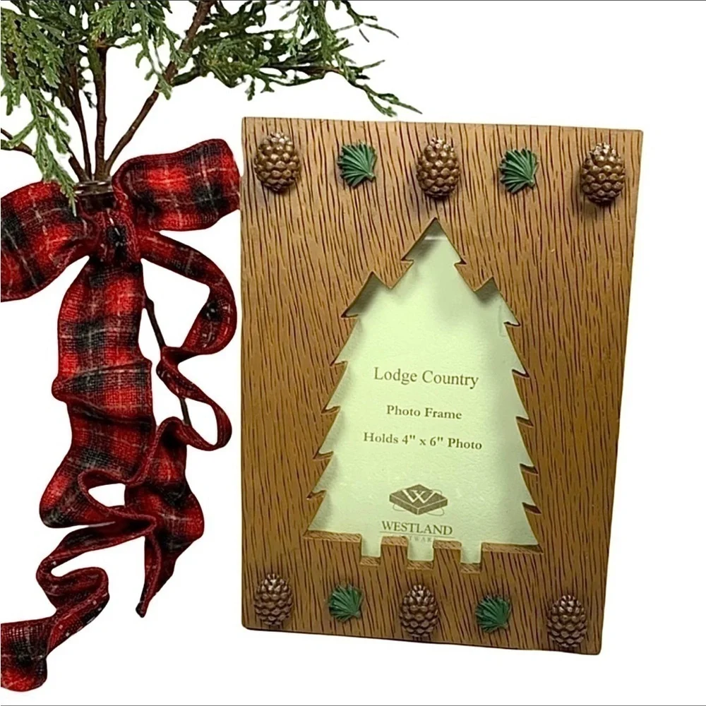 Westland Winter Lodge Tree Frame 4” x 6” New in Box Great Gift Idea